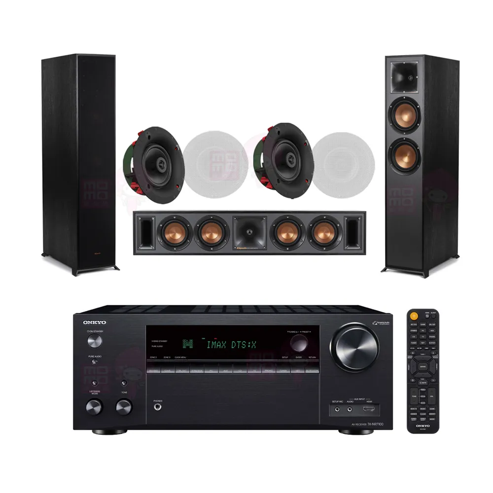 【ONKYO】TX-NR7100+R-625FA+R-34C+CS-16CII(擴大機+主喇叭+中置+崁入式喇叭二對)