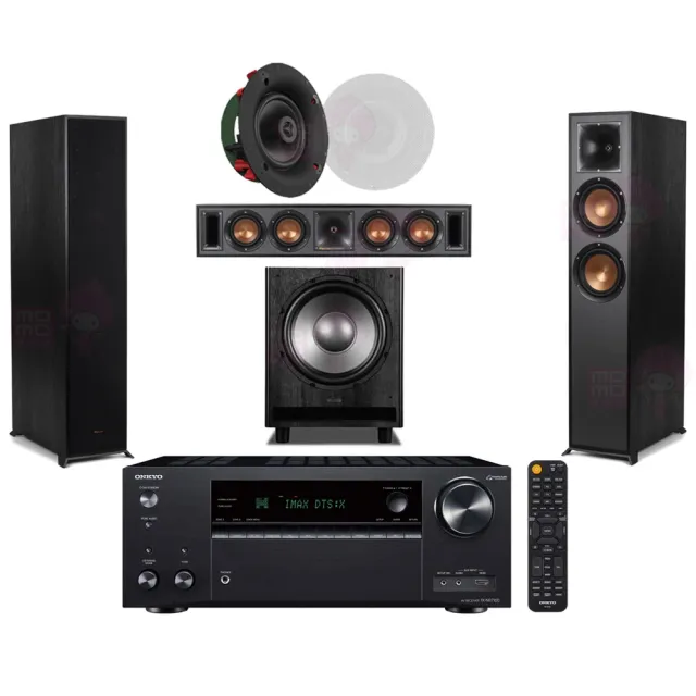 【ONKYO】TX-NR7100+R-625FA+R-34C+CS-16CII+MS-450(擴大機+主喇叭+中置+一對 嵌入式+重低音)