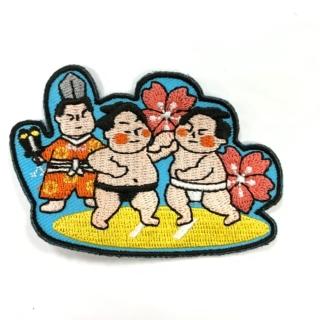 【A-ONE 匯旺】日本Q版 相撲 電繡背膠補丁 JP 動漫 袖標 布標 布貼 補丁 貼布繡 臂章(NO.318)