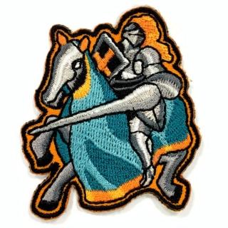 【A-ONE 匯旺】鐵甲武士 歐洲刺繡貼布 中古世紀 黑騎士 電繡貼 背膠補丁 背膠刺繡背膠補丁(NO.285)