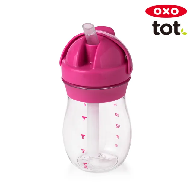 【美國OXO】寶寶好好吃3件組-好滋味奶嘴+隨行好棒棒圍兜+寶寶啾吸管杯(禮盒版)