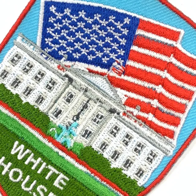 【A-ONE 匯旺】美國 白宮 華盛頓特區 外套熨斗刺繡 USA 三藩市背膠補丁 袖標 布標 布貼(NO.392)