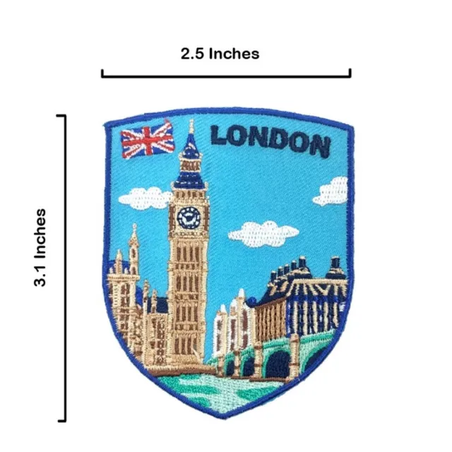 【A-ONE 匯旺】英國倫敦 大笨鐘 LONDON地標刺繡徽章 胸章 立體繡貼 裝飾貼 繡片貼 燙(NO.384)
