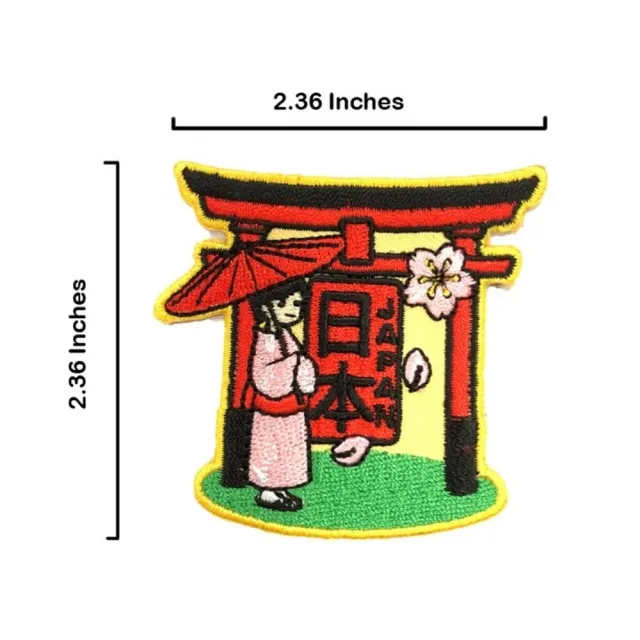 【A-ONE 匯旺】日本Q版 鳥居 皮夾 皮包 手機 刺繡貼布 電繡貼 背膠補丁標熨燙刺繡士氣章(NO.198)