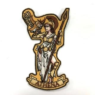【A-ONE 匯旺】希臘雅典娜 設計款 刺繡貼布 電繡貼 背膠補丁 外套電繡刺繡徽章 胸章 立體繡(NO.323)
