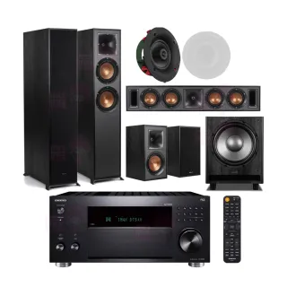 【ONKYO】TX-RZ50+R-625FA+R-34C+R-41M+CS-16CII+MS-450(擴大機+主喇叭+中置+環繞+崁入式喇叭一對+重低音)