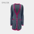 【EPISODE】寬鬆百搭中長款收腰鏈條羊毛針織外套122141