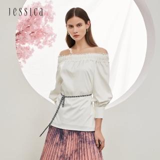 【JESSICA】氣質百搭一字領長袖襯衫222232