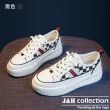 【J&H collection】韓版厚底休閒撞色休閒鞋(現+預  黑色/綠色)