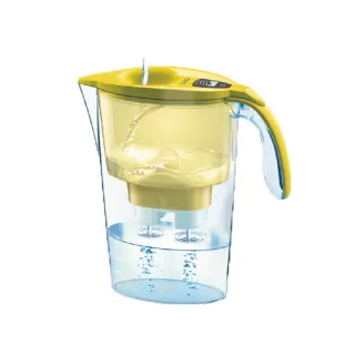 【LAICA 萊卡】2.3L義大利工藝設計雙流濾水壺-璀璨黃(同色冷水杯*2)