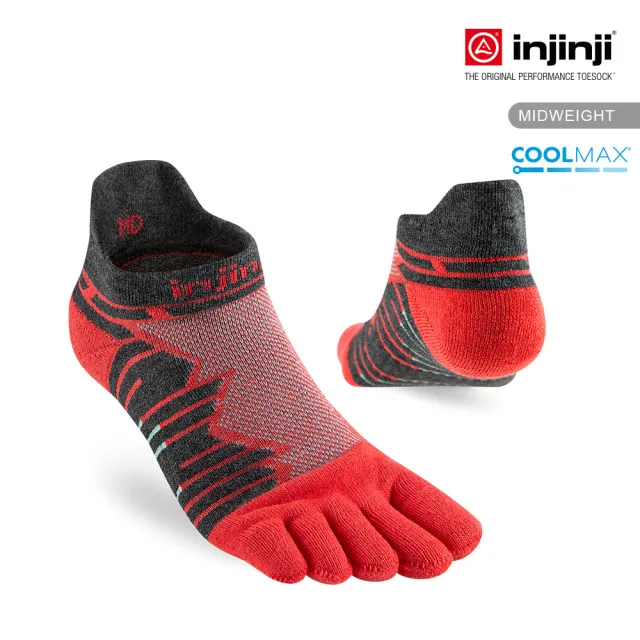 【Injinji】Ultra Run終極系列五趾隱形襪(火山紅)NAA65(終極系列 五趾襪 隱形襪 跑襪)