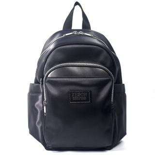 【YESON】素面經典黑後揹包(MG-7018-黑)