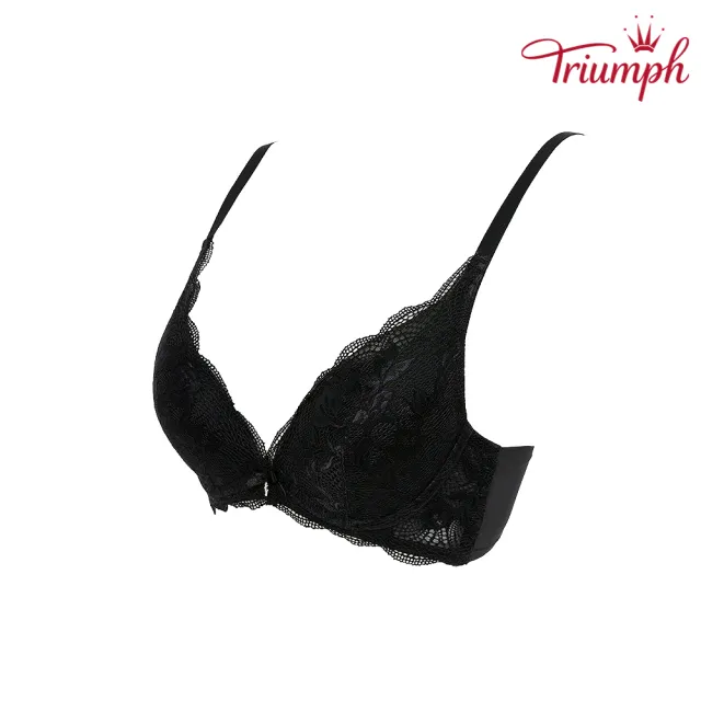 【Triumph 黛安芬】蒼蘭水感動系列 低V集中 A-C罩杯內衣(浪漫粉/ 經典黑)