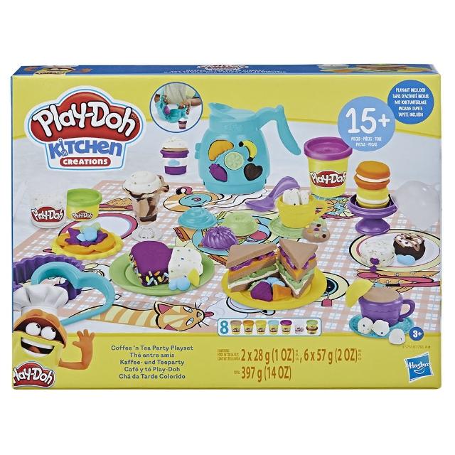 【PLAYDOH 培樂多】廚房系列-主題遊戲組 午茶遊戲組 F1791(幼兒兒童黏土玩具/無毒黏土/益智玩具/家家酒)