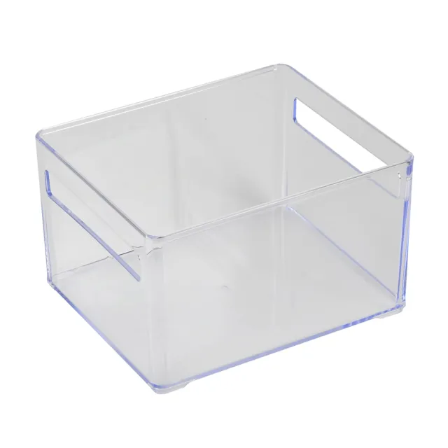 【bestco】日本製透明深型冰箱收納盒 大款(冷藏冷凍專用/開孔式把手設計)