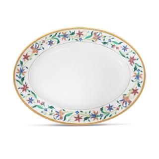 【NORITAKE】鳳彩鎏花金邊橢圓盤29.4CM