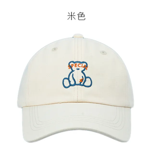 【OT SHOP】男女款棉質小熊刺繡老帽 C2228(美式 小標老帽)
