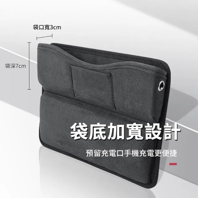 【ANTIAN】汽車座椅縫隙塞儲物盒 車載椅座夾縫置物收納袋 多功能車用翻毛皮質感置物盒