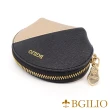 【Bgilio】十字紋牛皮優雅貝殼零錢包-2色-小(1943.303)
