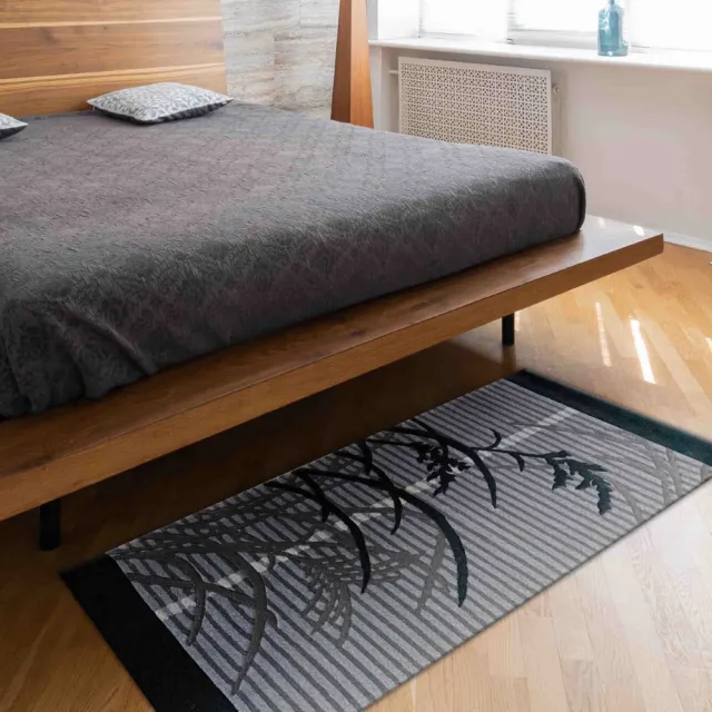 【山德力】ESPRIT羊毛地毯-竹墨 70X140CM(客廳 書房 腳踏墊 床邊毯)