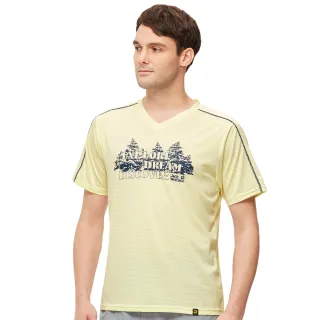 【Jack wolfskin 飛狼】男 銀離子抗菌短袖排汗衣 T恤(鵝黃色)