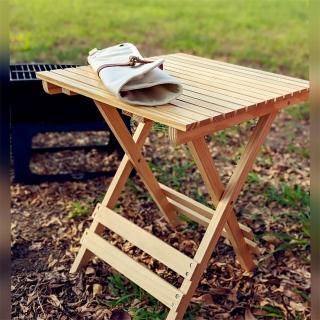 【May shop】露營camping折疊椅實木靠椅木質折疊桌