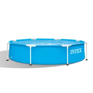 【INTEX】簡易裝圓形框架游泳池244x51cm 1828L 適用6歲+(28205NP)