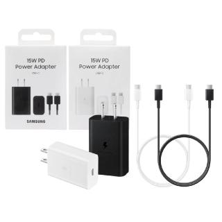 【Samsung 三星】原廠 15W 快充旅充組 Type C 內含雙Type C線(EP-T1510/臺灣公司貨)