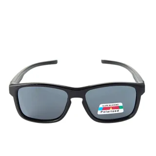 【Z-POLS】兒童款質感黑矽膠軟質彈性舒適輕量 大框Polarized寶麗來偏光太陽眼鏡(鏡片抗紫外線UV400)