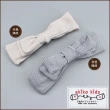 【Akiko Sakai】可愛蝴蝶結造型棉麻布料0.3-18個月寶寶髮帶(米白條紋)