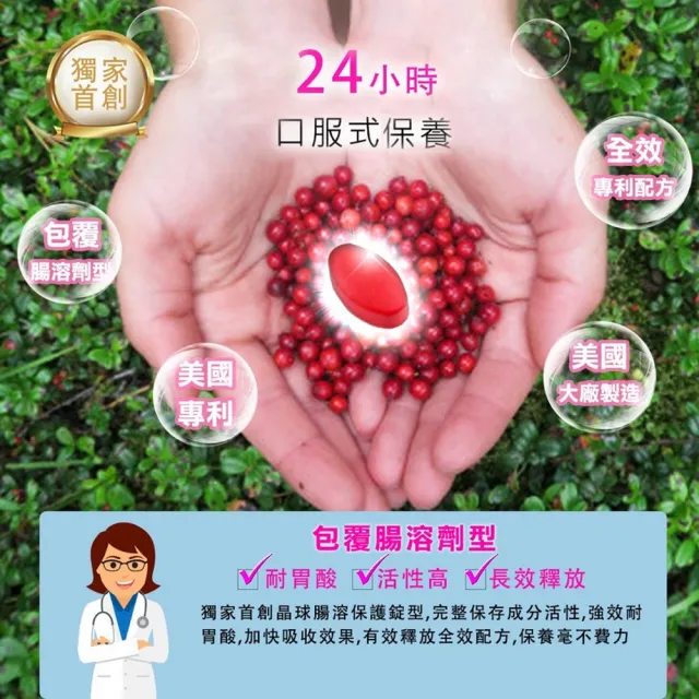 【薇爾艾伯】蔓越莓益生菌-私密呵護-3入組/共90粒(領先全球36:1蔓越莓濃縮比)