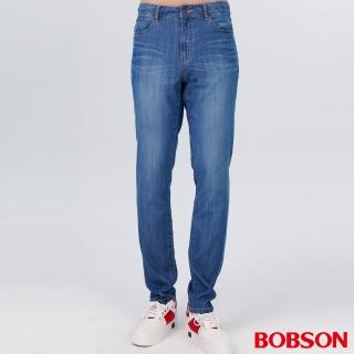 【BOBSON】男款高腰天絲棉輕薄直筒褲(1836-58)