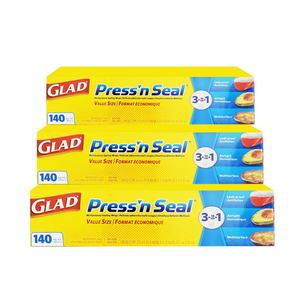 【GLAD】Glad Press’n Seal 強力保鮮膜(30公分x43.4公尺*3入/組)