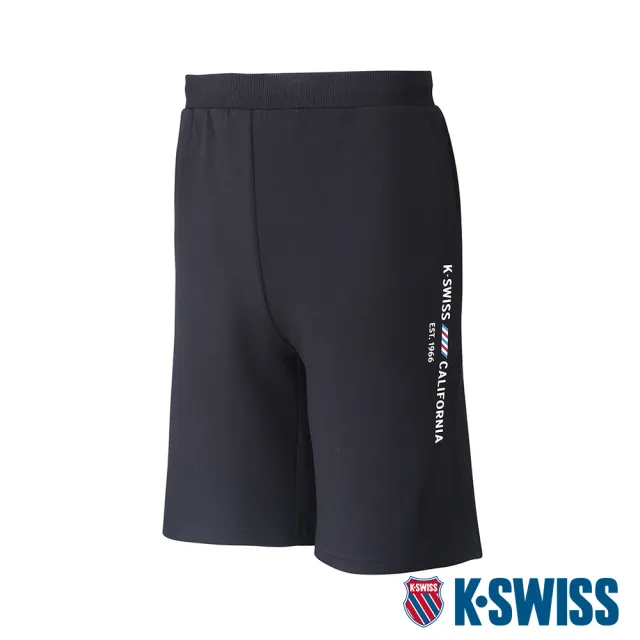 【K-SWISS】運動休閒短褲 Color Stripes Shorts-男-黑(106113-008)