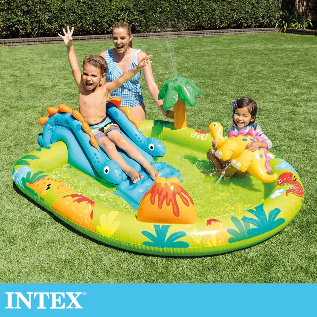 【INTEX】可愛恐龍樂園戲水池191x152x58x深23cm 143L 適用2歲+(57166NP)