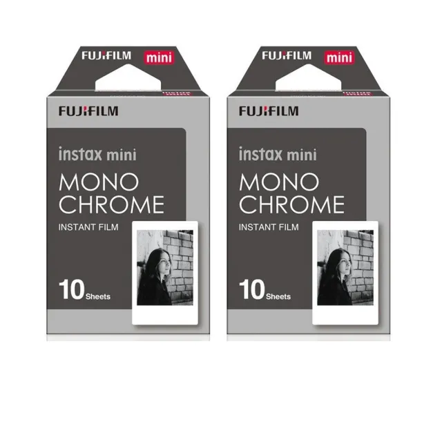 【FUJIFILM 富士】instax mini 拍立得底片 2入組(MONO CHROME/黑白版 黑白復刻)