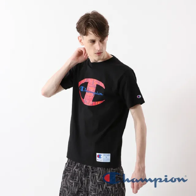 【Champion】官方直營-AS LOGO短袖TEE-男(黑色)