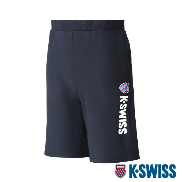 【K-SWISS】棉質短褲 Color Logo Shorts-男-黑(106114-008)
