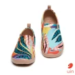 【uin】西班牙原創設計 女鞋 葉紋彩繪休閒鞋W1010070(彩繪)