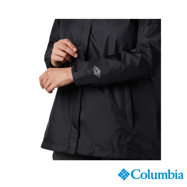【Columbia 哥倫比亞 官方旗艦】女款-Omni-TECH防水外套-黑色(URR24360BK  / 2022年春夏商品)