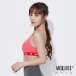 【Mollifix 瑪莉菲絲】A++美背細肩帶呼吸BRA、瑜珈服、無鋼圈、運動內衣(珊瑚橘)