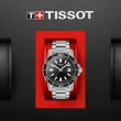 【TISSOT 天梭】Supersport 石英手錶-黑/44mm 送行動電源 畢業禮物(T1256101105100)
