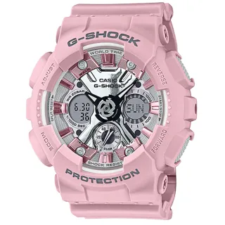 【CASIO 卡西歐】G-SHOCK 雙顯女錶 樹脂錶帶 防水200米 GMA-S120NP(GMA-S120NP-4A)