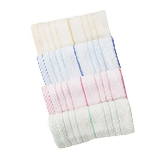 多線條紋/色紗緞紋毛巾-33x76cm3條入X4包(毛巾)