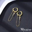【my stere 我的時尚秘境】現貨-秘境設計款-925銀耳扣式十字架耳環(925銀 垂墜  十字架  簡約氣質)