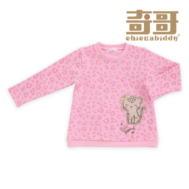 奇哥奇哥 Chic a Bon 女童裝 粉紅豹豹紋長袖上衣/T恤(2-5歲)