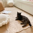 【凡尼塔】立體雕花柔滑奶絨地毯(110*160cm 簡約 INS 奶油色 北歐 房間 室內 客廳 臥室 裝飾 床邊)