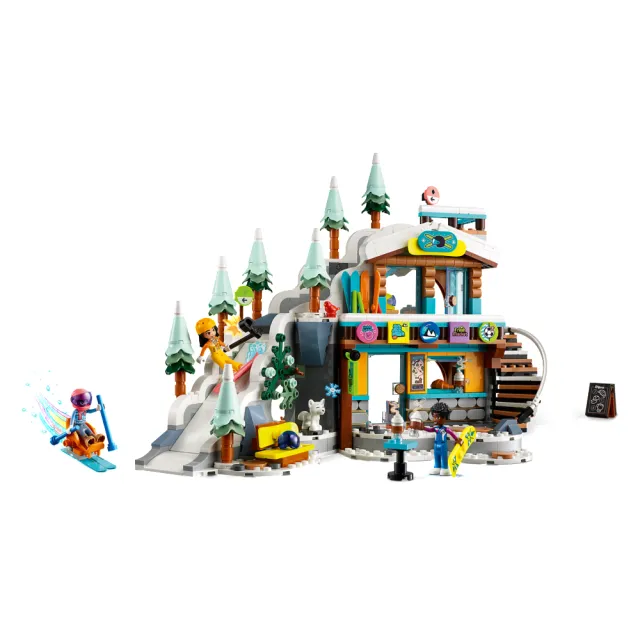 【LEGO 樂高】Friends 41756 假期滑雪場和咖啡廳(滑雪玩具 家家酒 DIY積木)