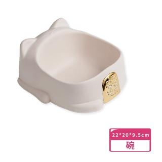 輕奢可愛招財貓造型寵物碗(寵物用品 餵食碗 寵物水盆 食盆 防滑碗 飼料碗 大容量 耐摔 防打翻)