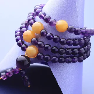 金富發吉祥富貴紫水晶108顆串鍊